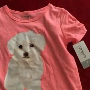 Little girls tee with puppy